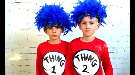 How To Make Thing 1 And Thing 2 Dress Ups Youtube