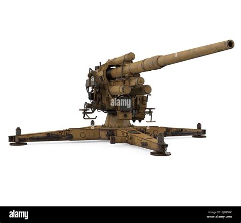 88mm Flak Gun Artillery Isolated Stock Photo Alamy