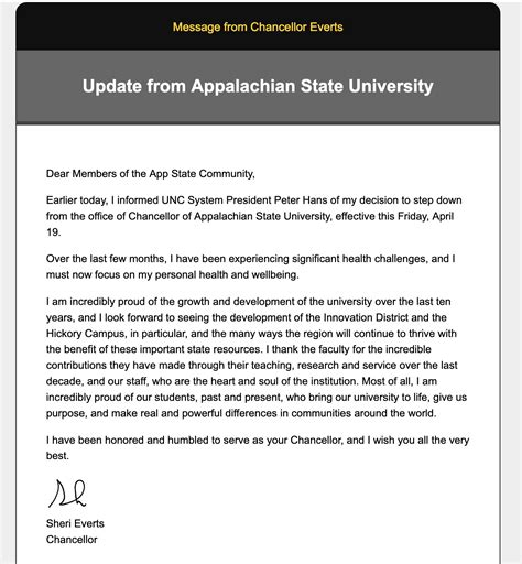 Sheri Everts stepping down from chancellor position, effective April