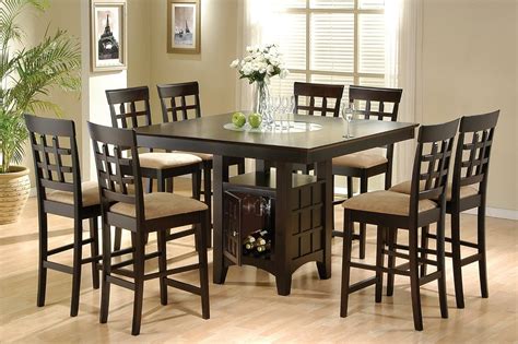 Coaster Home Furnishings 9 Piece Counter Height Storage Dining Table W