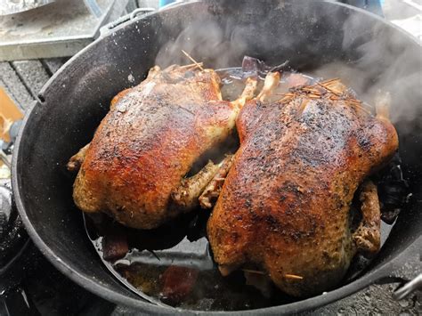 Rezept Ente Auf Rotkohl Aus Dem Dutch Oven Ente Rezept Backofen