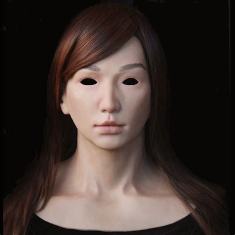 Sf N16 Soft Silicone Realist Human Face Crossdress Full Head Female