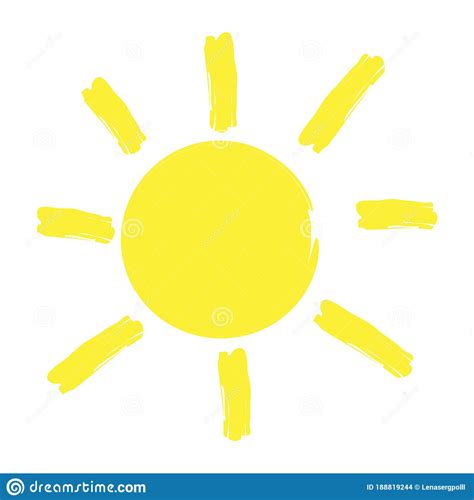 Imagen Vectorial De Dibujos Animados Del Sol Icono De Luz Solar