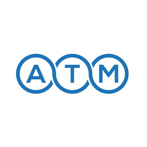 Atm Letter Logo Design On White Background Atm Creative Initials