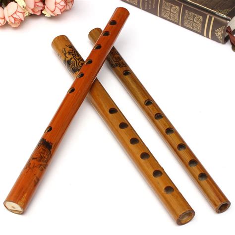 Wood Traditional 6 Hole Long Bamboo Flute Clarinet Clarionet Musical