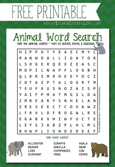 Free Printable Word Searches For 8 Year Olds