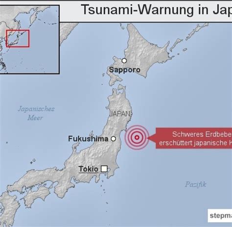 Und man wusste, dass es irgendwo in der naehe ein grosses erdbeben gegeben haben muss. Stärke 7,3: Heftiges Erdbeben in Japan löst Tsunami aus - WELT