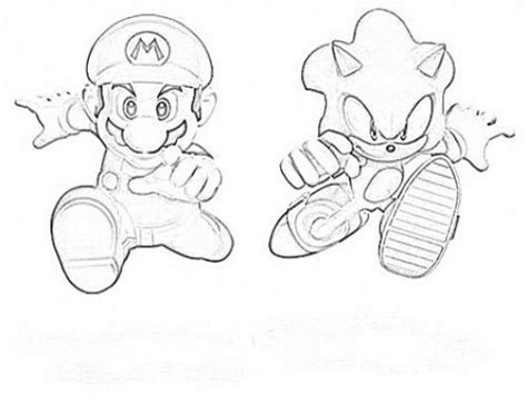 Dibujos Para Colorear De Mario Bros Y Sonic