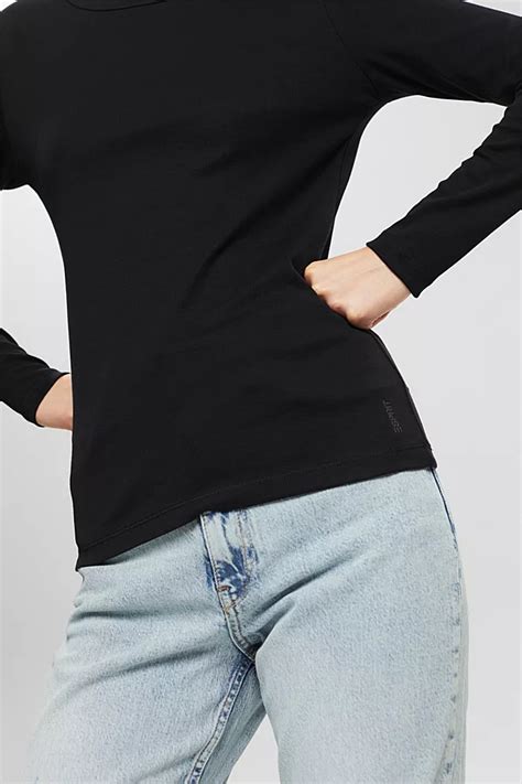 Esprit Round Neck Long Sleeve Top Made Of 100 Organic Cotton At Our