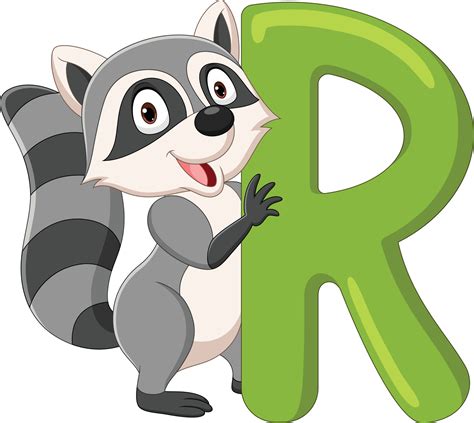 Alphabet Letter R For Raccoon 7152986 Vector Art At Vecteezy