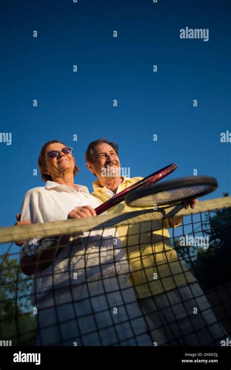 Senior Tennis Players Stock Photo Alamy