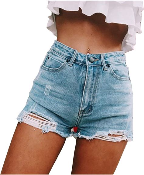 Briskorry Damen Sommer Jeans Teenager Mädchen Denim Kurze Hose Shorts