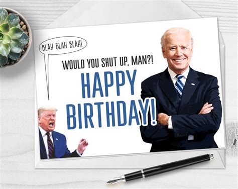 Joe Biden Birthday Funny Birthday Card Funny Card For Dad