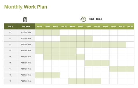 Monthly Work Plan Powerpoint Template Edrawmax Edrawmax Templates