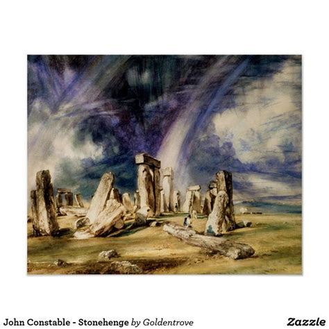 John Constable Stonehenge Poster Zazzle Stonehenge Famous Art