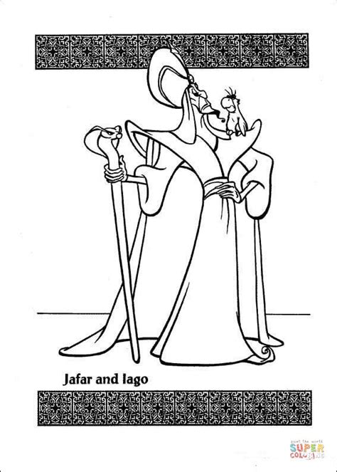For kids & adults you can print aladdin or color online. Jafar And lago coloring page | Free Printable Coloring Pages