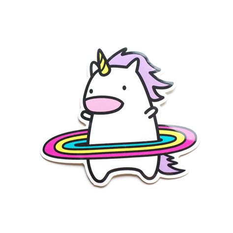 Hula Unicorn Sticker In 2021 Cute Stickers Fun Stickers Cool Stickers