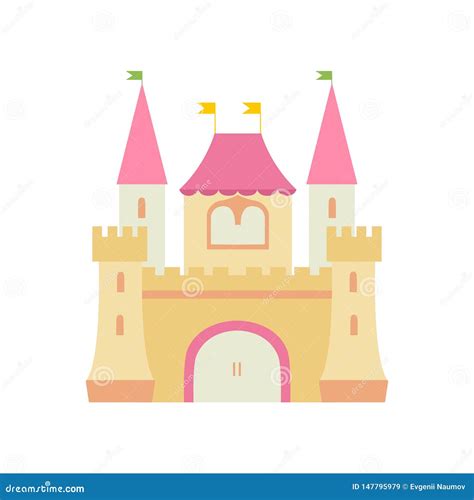 Kingdom Cartoon Banner Medieval Castle Interior Vector Illustration