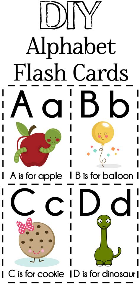 Diy Alphabet Flash Cards Free Printable Alphabet Flashcards