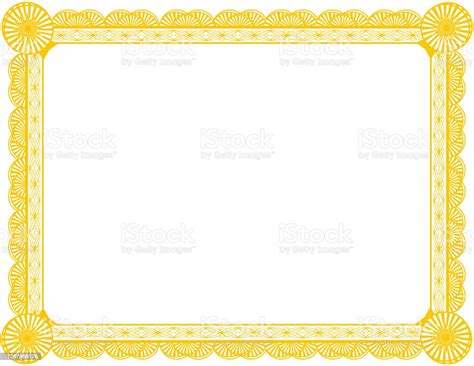 Certificate Border Gold Stock Illustration Download Image Now Birth