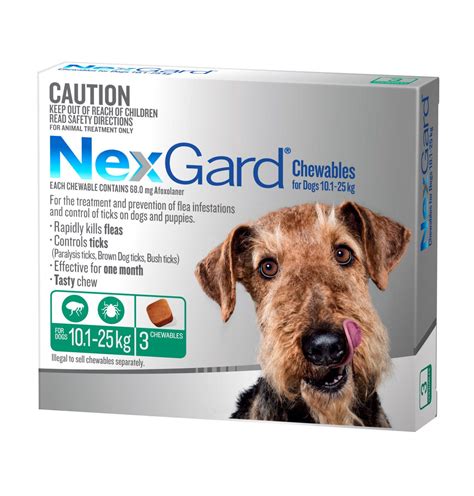 Nexgard Flea And Tick Control Dog 10kg 25kg Swanbourne Vet Centre
