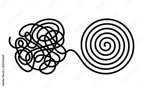 Chaos And Disorder Turns Into A Formed Even Tangle With One Line Chaos