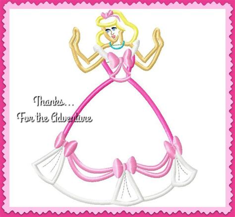 Princess Cinderella In Her Pink Dress Digital Embroidery Machine