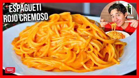 ESPAGUETI ROJO CREMOSO Receta Facil Para Las Fiestas YouTube