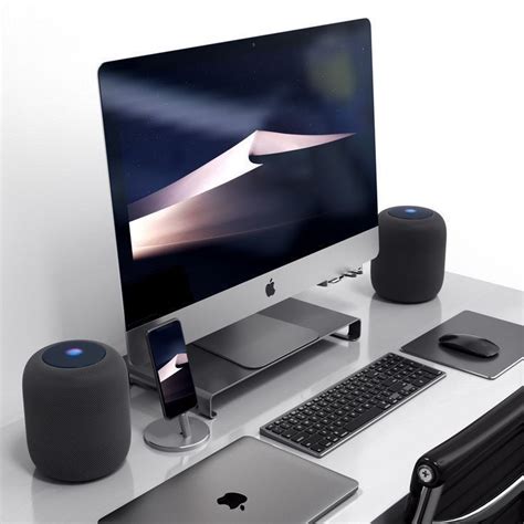 Blancgris Apple Setup Imac Desk Apple Products Computer Setup