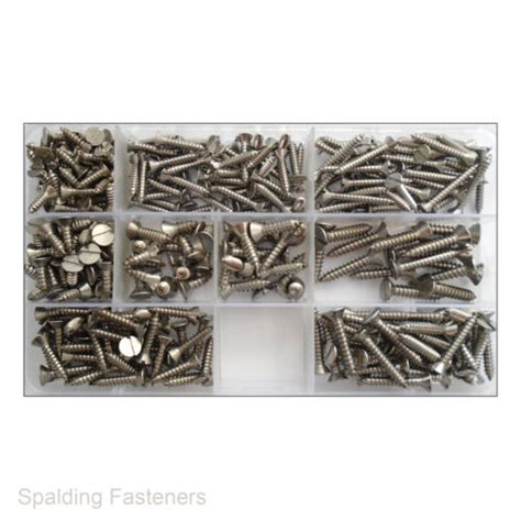 A2 Stainless Steel Slotted Countersunk Self Tapping Screws No6 No8