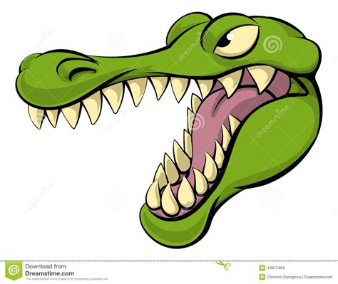 Alligator Or Crocodile Cartoon Character Stock Vector