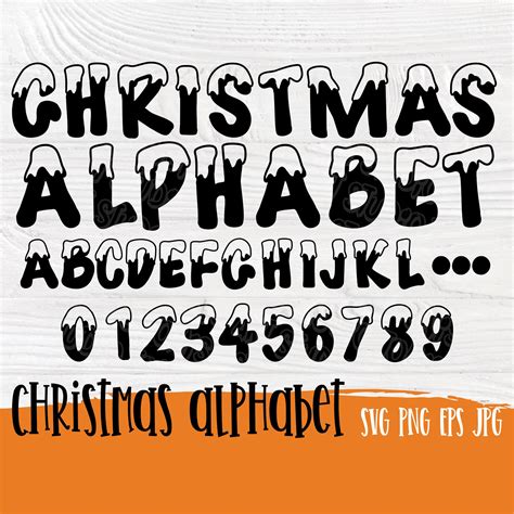 Christmas Font Svg Christmas Letters Svg Christmas Svg Etsy