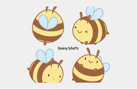 Cute Kawaii Bee Drawing