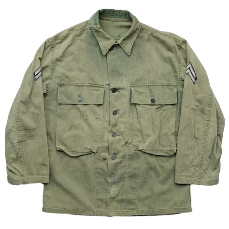 1940′s Vintage Us Army M 43 Hbt Jacket With Artwork And Stencil