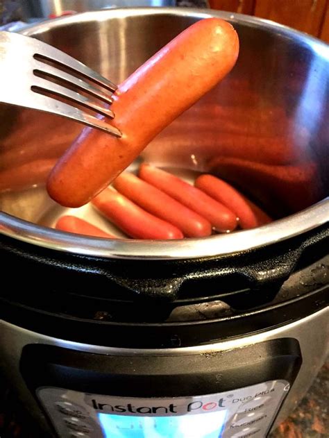 2 tablespoons granulated sugar 2 packets or 2 scant tablespoons active dry yeast 1/2 cup warm water (105°f to 115°f) 2 cups warm milk (105°f to 115°f) 2 tablespoons olive oil 2 teaspoons salt 6 to 7 1/2. Instant Pot Hot Dogs Recipe | Recipe | Hot dog recipes ...
