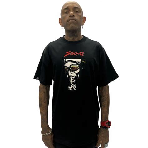Sabotage x MVRK Camiseta Rap É Compromisso Black