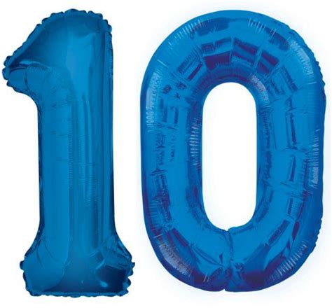 Giant 10th Birthday Party Number 10 Foil Balloon Air ...