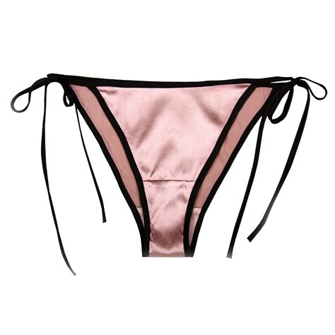 2020 100 Silk Womens Lady Silk Spandex Low Rise String Bikini Panties Tanga Size Us Sm Lxl