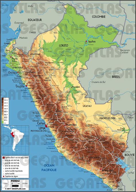 Carte Du Pérou Carte Du Pays En Amérique Du Sud Villes Géographie