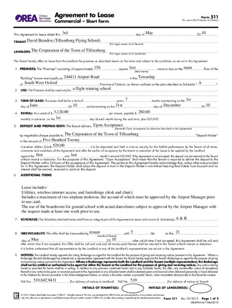 Orea Form 511 Fill Out And Sign Online Dochub