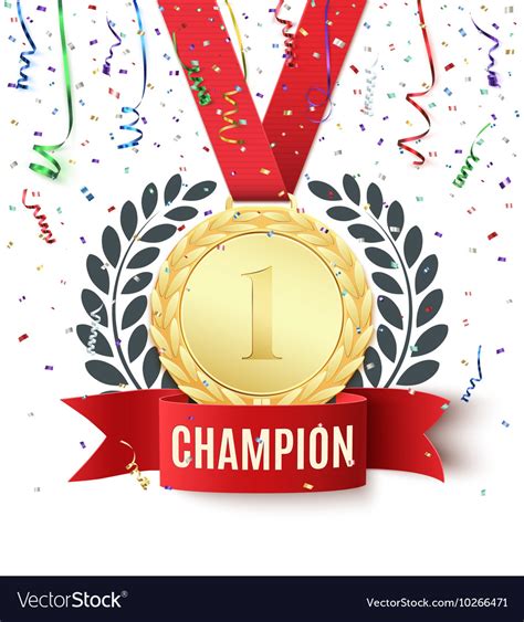 Champion Winner Number One Background Template Vector Image