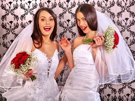 Wedding Lesbians Girl In Bridal Dress Stock Image Image Of Lesbians Adult 78040465