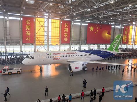 C919 China S First Homemade Large Passenger Aircraft Rolls Off The Assembly Line In Shanghai