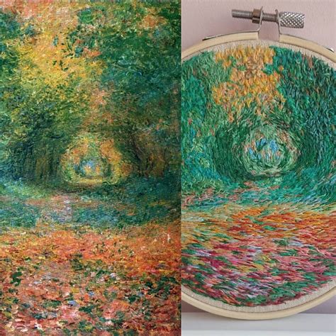 Colorful Embroidery Art Captures The Quality Of Impressionist Paintings