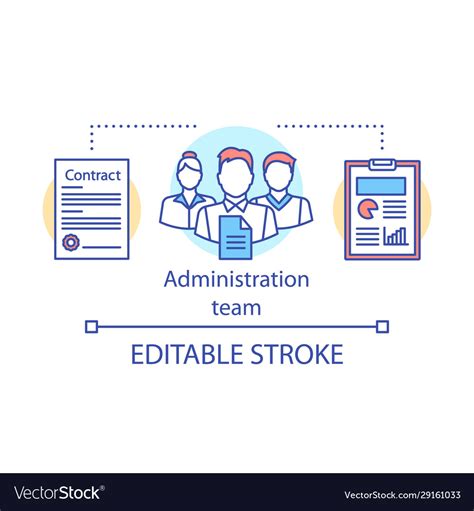 Administration Team Concept Icon Office Managers Vector Image