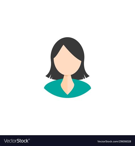 Woman Icon On White Background Symbol Person Vector Image