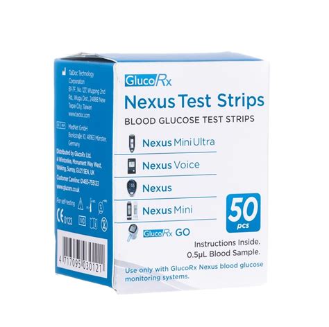 Glucorx Glucose Nexus Test Strips Pcs