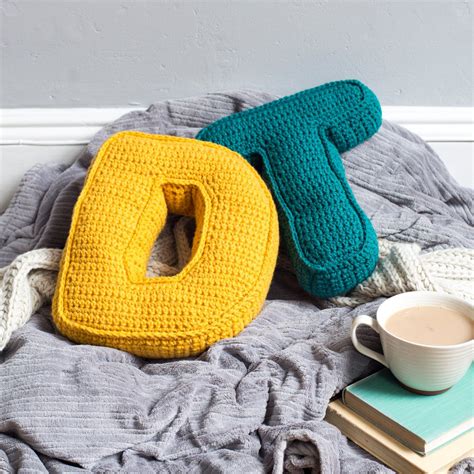 Alphabet Cushion Crochet Pillow Initial Cushion Letter Cushion