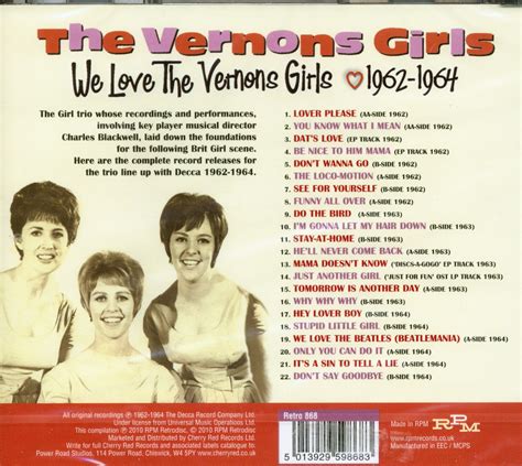 The Vernons Girls Cd We Love The Vernons Girls 1961 64 Cd Bear