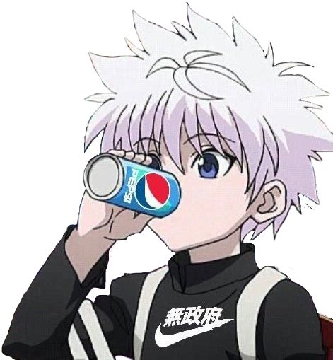 Killua Drinking Pepsi Wallpaper